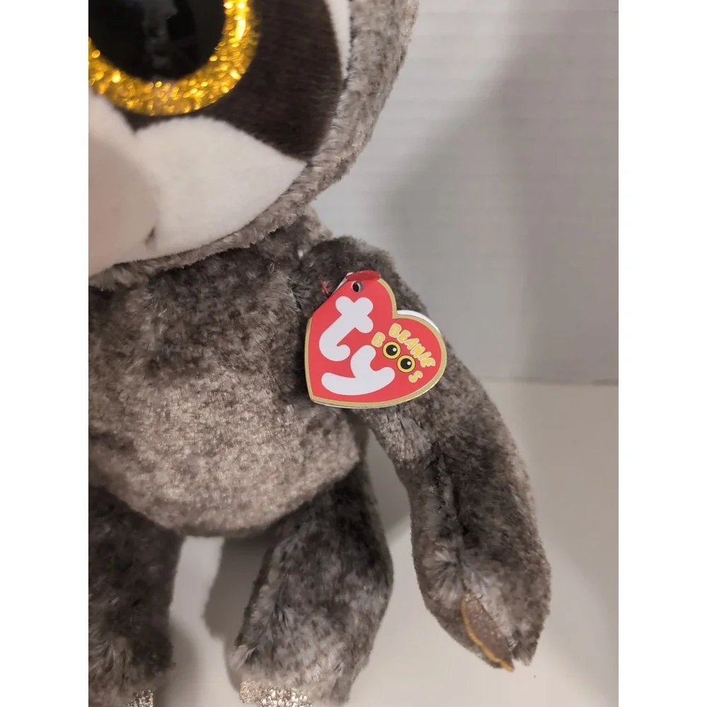 Ty Beanie Boos SLOTH Zippy Plush Toy Stuffed‎ Animal Glitter Eyes Kids Gift